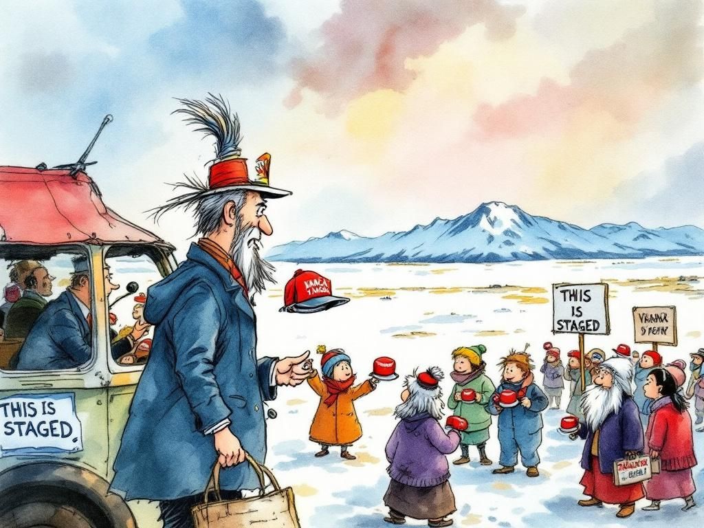 Don Jr distributing MAGA hats to confused Greenlanders, JD Vancy showing up uninvited to military base