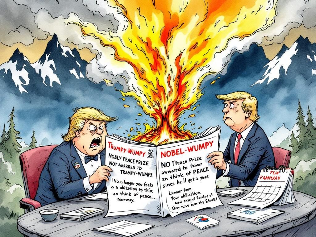 Trumpy-Wumpy having a Nobel Prize tantrum, threatening Norway, committee looks baffled